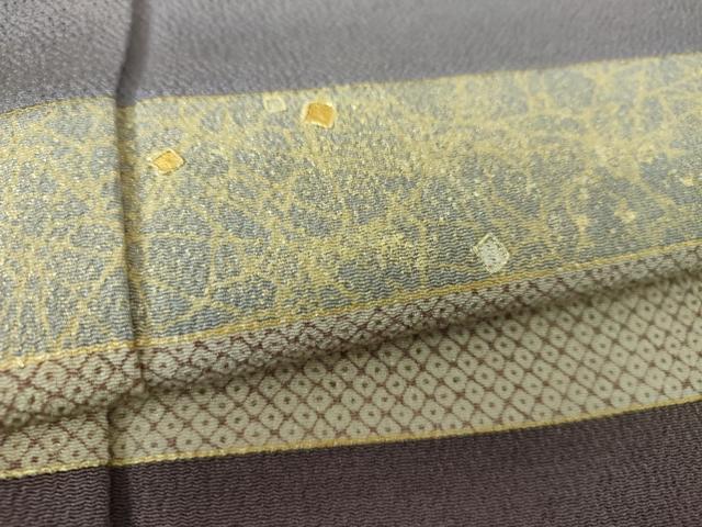 平和屋着物●訪問着 駒刺繍 鹿の子横段文 鬼しぼ縮緬 金彩 正絹 逸品 DAAS3429ps