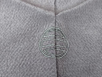 平和屋着物●訪問着 駒刺繍 鹿の子横段文 鬼しぼ縮緬 金彩 正絹 逸品 DAAS3429ps