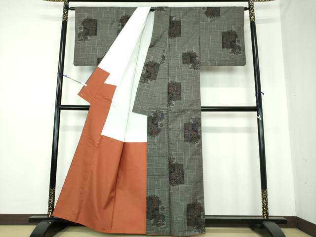 平和屋着物●本場大島紬 7マルキ 平安人物風景花文 久野織物特製 証紙付き 正絹 逸品 DAAS3458ps