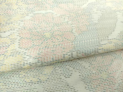 平和屋着物●本場大島紬 白大島 雲取り花文 正絹 逸品 DAAS3472ps