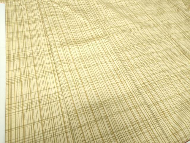平和屋着物●上質な紬　変わり格子　小田急百貨店扱い　正絹　逸品　DAAS3495ps 平和屋着物○上質な紬 変わり格子 小田急百貨店扱い 正絹 逸品 DAAS3495ps