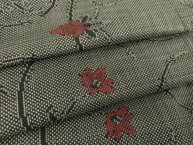 平和屋着物●本場大島紬 7マルキ 草花丸文 正絹 逸品 DAAS3498ps