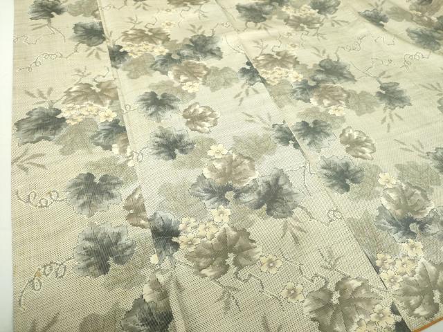 平和屋着物●本場大島紬　7マルキ　総絣　蔦の葉花文　正絹　逸品　DAAS3500ps