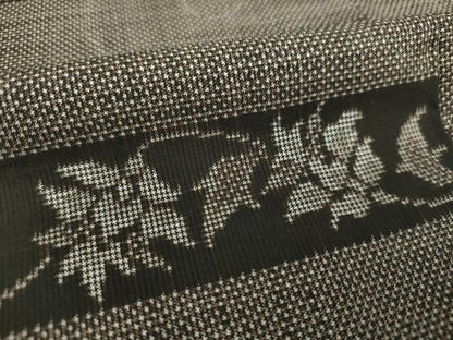 平和屋着物●本場大島紬　7マルキ　横段更紗花文　正絹　逸品　DAAS3502ps