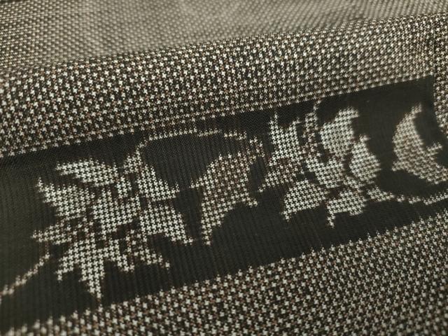 平和屋着物●本場大島紬　7マルキ　横段更紗花文　正絹　逸品　DAAS3502ps