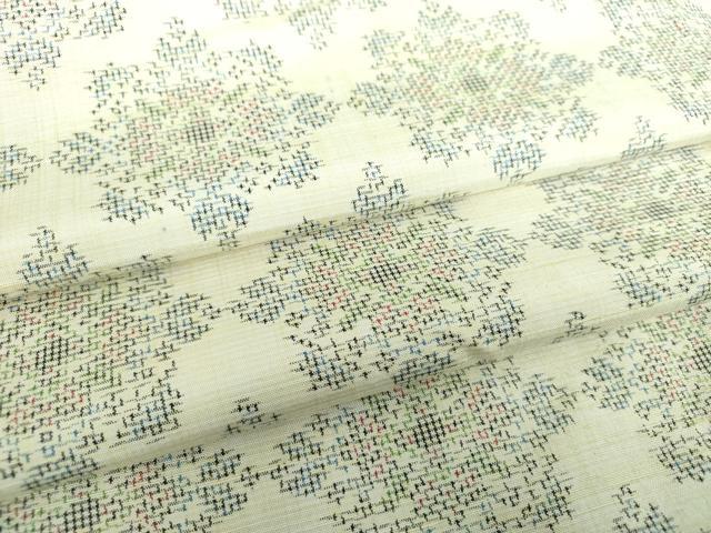 平和屋着物●上質な紬 正倉院花文 正絹 逸品 DAAS3505ps