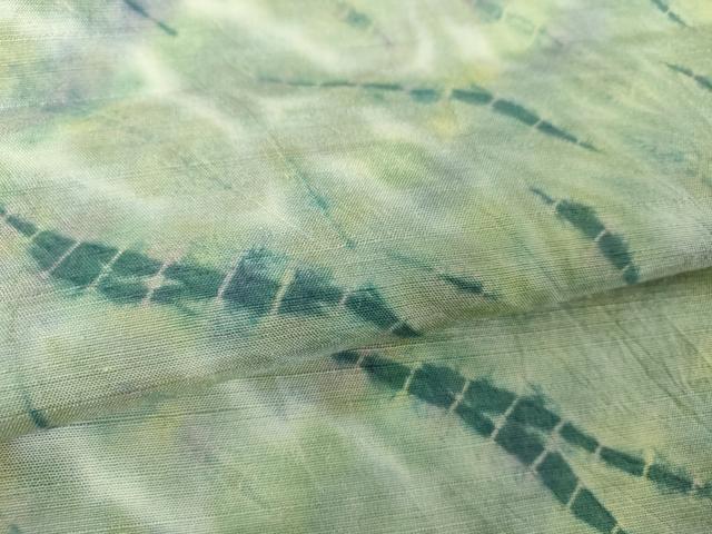 平和屋着物●男性　紬　絞り　霞文　まるやま扱い　正絹　逸品　DAAS3516ps