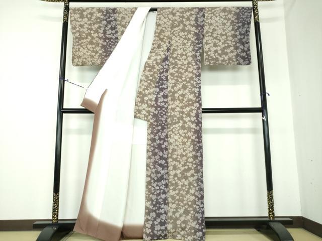 平和屋着物●上質な小紋 蔦の葉文 暈し染め 正絹 逸品 DAAS3520ps