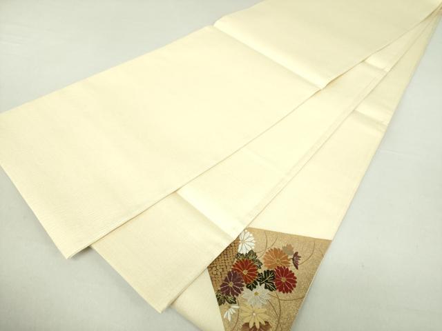 平和屋着物●太鼓柄袋帯　刺繍　雪輪吉祥花文　金彩　正絹　逸品　未使用　DAAS3530ps