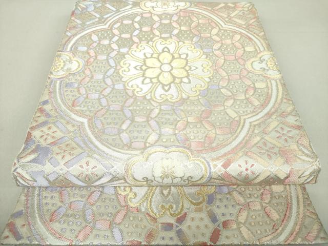 平和屋着物●西陣　川島織物　六通柄　本袋帯　吉祥花文　金銀糸　正絹　逸品　DAAS3565ps
