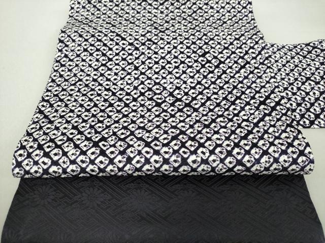 平和屋着物●九寸名古屋帯　総絞り　濃黒紅色　正絹　逸品　未使用　DAAS3585ps