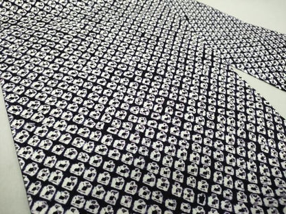 平和屋着物●九寸名古屋帯　総絞り　濃黒紅色　正絹　逸品　未使用　DAAS3585ps