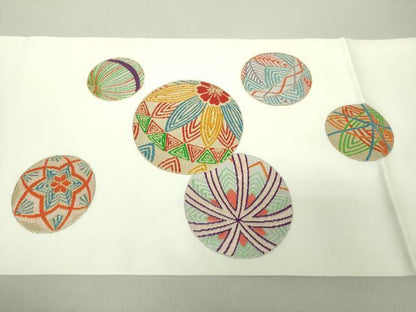 平和屋着物●西陣 川島織物 九寸開き名古屋帯 花手毬 金銀糸 伊勢丹扱い 正絹 逸品 DAAS3615ps