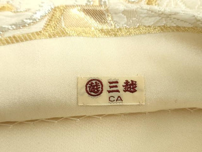 平和屋着物●西陣　河合美術織物謹製　六通柄袋帯　唐織　正倉院花文　金銀糸　三越扱い　正絹　逸品　DAAS3624ps