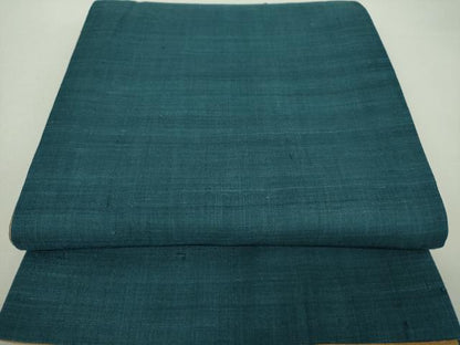 平和屋着物●両面 全通柄袋帯 紬地 高麗納戸色 黄唐茶色 正絹 逸品 DAAS3648ps