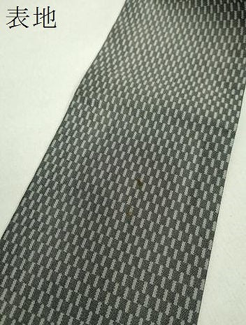 平和屋着物●男性　両面　角帯　梵字　変わり市松　金糸　正絹　逸品　DAAS3654ps