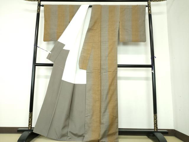 平和屋着物●上質な紬　変わり間道　正絹　逸品　DAAS3659ps