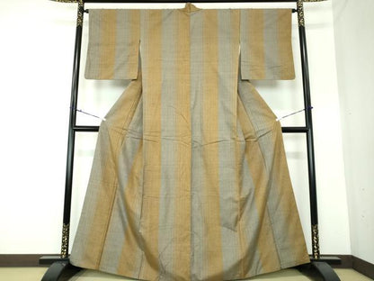 平和屋着物●上質な紬　変わり間道　正絹　逸品　DAAS3659ps