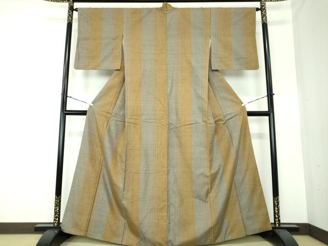平和屋着物●上質な紬　変わり間道　正絹　逸品　DAAS3659ps