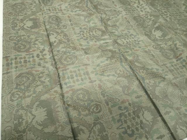 平和屋着物●本場大島紬　草花文　正絹　逸品　DAAS3678ps