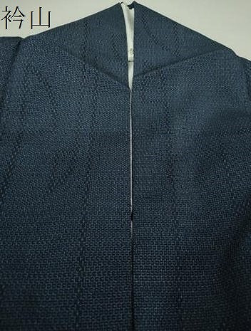 平和屋着物●本塩沢　110亀甲　幾何学文様　正絹　逸品　DAAS3699ps