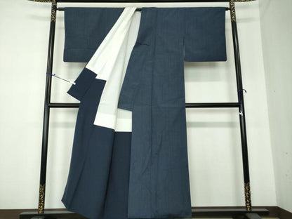 平和屋着物●本塩沢　110亀甲　幾何学文様　正絹　逸品　DAAS3699ps