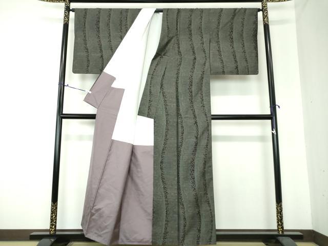 平和屋着物●本場大島紬　9マルキ　変わり縞　三越扱い　正絹　逸品　DAAS3700ps