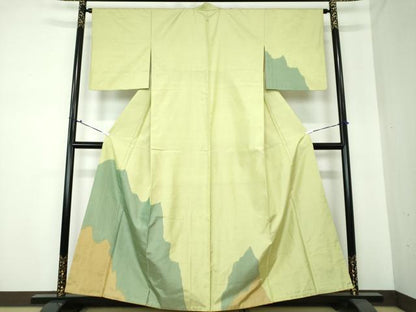 平和屋着物●訪問着 紬地 霞文 正絹 逸品 DAAS3706ps