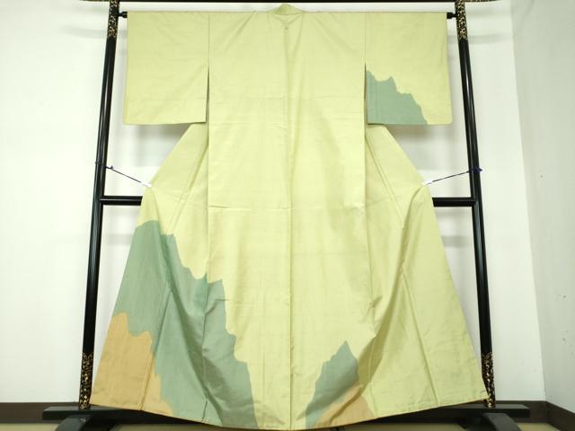 平和屋着物●訪問着 紬地 霞文 正絹 逸品 DAAS3706ps