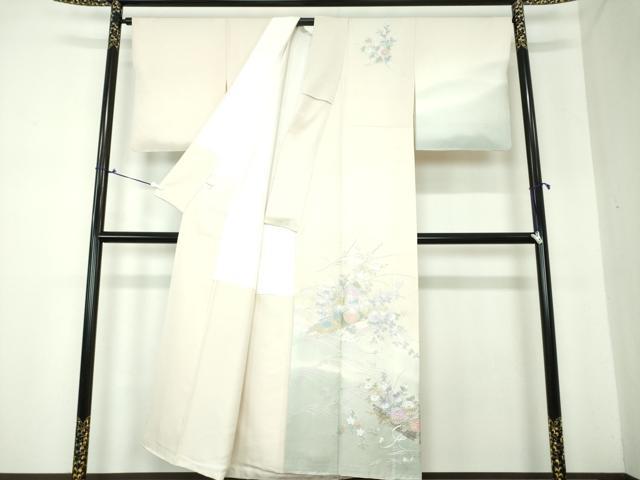 平和屋着物●金彩友禅　卓越技能者・名工・和田光正　訪問着　花筏　暈し染め　金銀彩　正絹　逸品　DAAS3713ps
