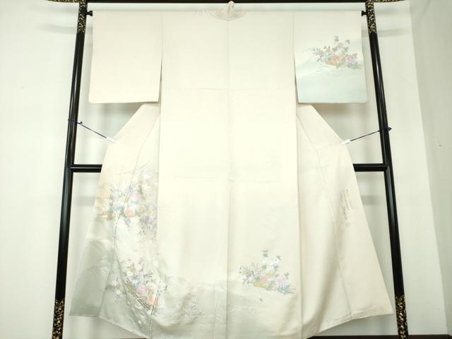 平和屋着物●金彩友禅　卓越技能者・名工・和田光正　訪問着　花筏　暈し染め　金銀彩　正絹　逸品　DAAS3713ps