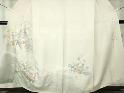 平和屋着物●金彩友禅　卓越技能者・名工・和田光正　訪問着　花筏　暈し染め　金銀彩　正絹　逸品　DAAS3713ps