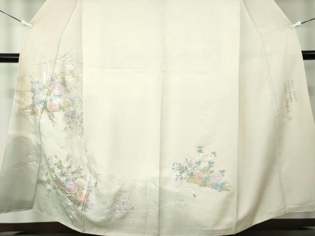 平和屋着物●金彩友禅　卓越技能者・名工・和田光正　訪問着　花筏　暈し染め　金銀彩　正絹　逸品　DAAS3713ps