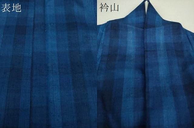 平和屋着物●本場結城紬 重要無形文化財 格子 正絹 逸品 DAAS3725ps