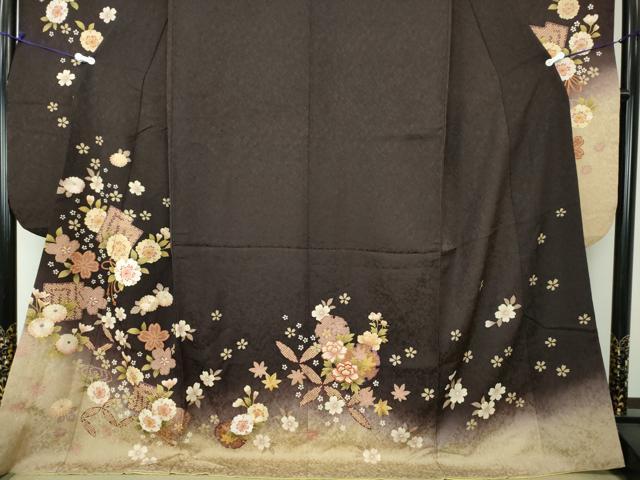 平和屋着物●豪華振袖 長襦袢(無双仕立て・半衿刺繍)・袋帯セット 刺繍 源氏香 雪輪舞桜 暈し染 金彩 やまと誂製 ロング丈 逸品 DAAS3734ps