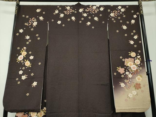 平和屋着物●豪華振袖 長襦袢(無双仕立て・半衿刺繍)・袋帯セット 刺繍 源氏香 雪輪舞桜 暈し染 金彩 やまと誂製 ロング丈 逸品 DAAS3734ps