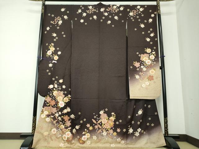 平和屋着物●豪華振袖 長襦袢(無双仕立て・半衿刺繍)・袋帯セット 刺繍 源氏香 雪輪舞桜 暈し染 金彩 やまと誂製 ロング丈 逸品 DAAS3734ps