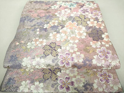 平和屋着物●豪華振袖 長襦袢(無双仕立て・半衿刺繍)・袋帯セット 刺繍 源氏香 雪輪舞桜 暈し染 金彩 やまと誂製 ロング丈 逸品 DAAS3734ps