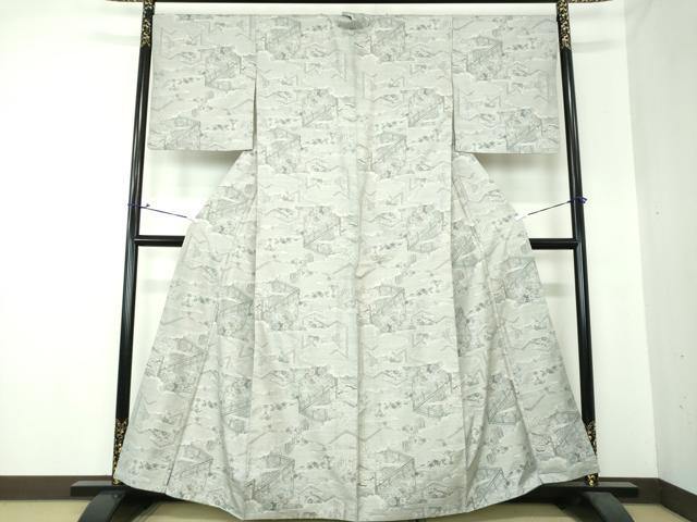 平和屋着物●本場大島紬　白大島　7マルキ　鳳凰花文　総絣　正絹　逸品　未使用　DABA4565az 平和屋着物○本場大島紬 白大島 7マルキ 鳳凰花文 総絣 正絹 逸品 未
