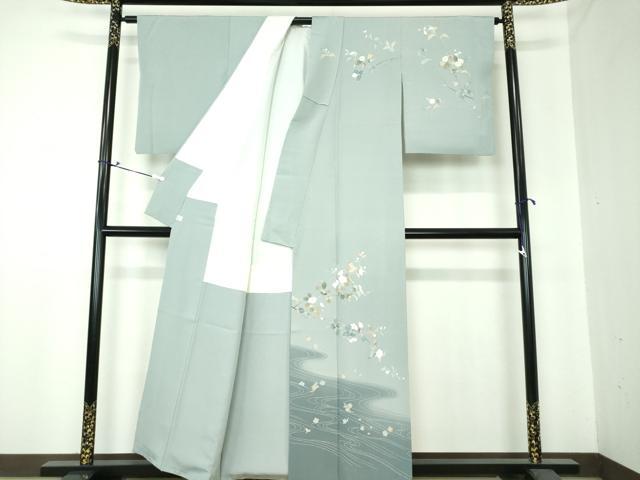 平和屋着物●訪問着 友禅 作家物 流水花文 暈し染め 鈴乃屋扱い 正絹 逸品 DAAS3793ps