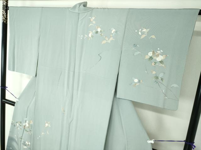 平和屋着物●訪問着 友禅 作家物 流水花文 暈し染め 鈴乃屋扱い 正絹 逸品 DAAS3793ps
