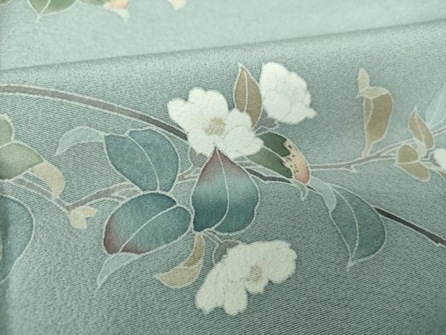 平和屋着物●訪問着 友禅 作家物 流水花文 暈し染め 鈴乃屋扱い 正絹 逸品 DAAS3793ps