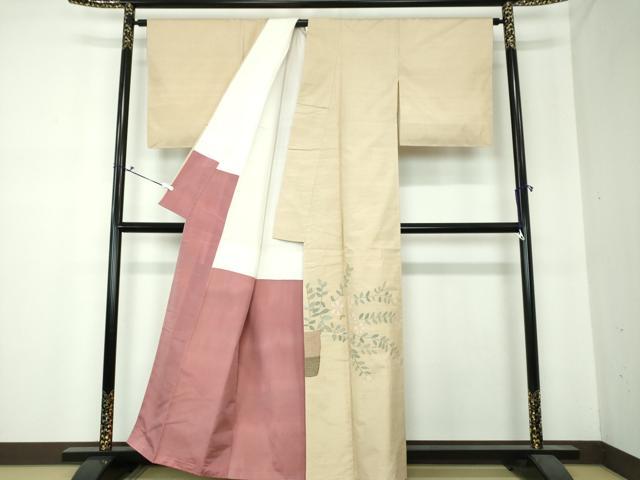 平和屋着物●色留訪問着 紬地 飾花文 正絹 逸品 未使用 DAAS3799ps