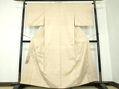 平和屋着物●色留訪問着 紬地 飾花文 正絹 逸品 未使用 DAAS3799ps