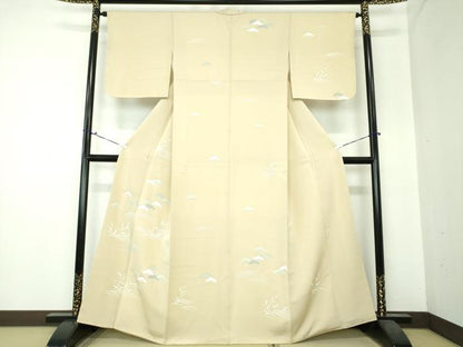 平和屋着物●訪問着 流水松文 金彩 正絹 逸品 未使用 DAAS3818ps