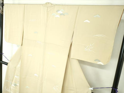 平和屋着物●訪問着 流水松文 金彩 正絹 逸品 未使用 DAAS3818ps