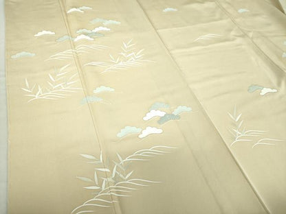 平和屋着物●訪問着 流水松文 金彩 正絹 逸品 未使用 DAAS3818ps
