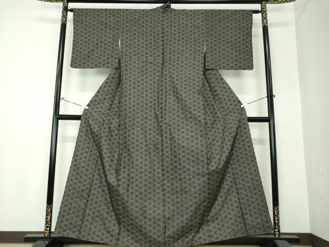 平和屋着物●本場大島紬 7マルキ 麻の葉文様 正絹 逸品 DAAS3827ps