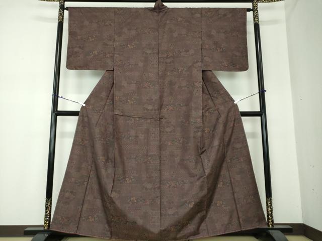 平和屋着物●本場大島紬　7マルキ　色紙花文　正絹　逸品　未使用　DAAS3833ps