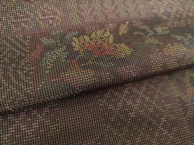 平和屋着物●本場大島紬　7マルキ　色紙花文　正絹　逸品　未使用　DAAS3833ps